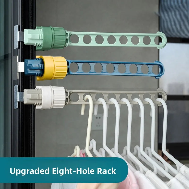 Travel-Friendly Window Frame Clothes Drying Rack Clip-On Small Size Balcony Clothesline Outdoor Clothes Hanger Plastic Material