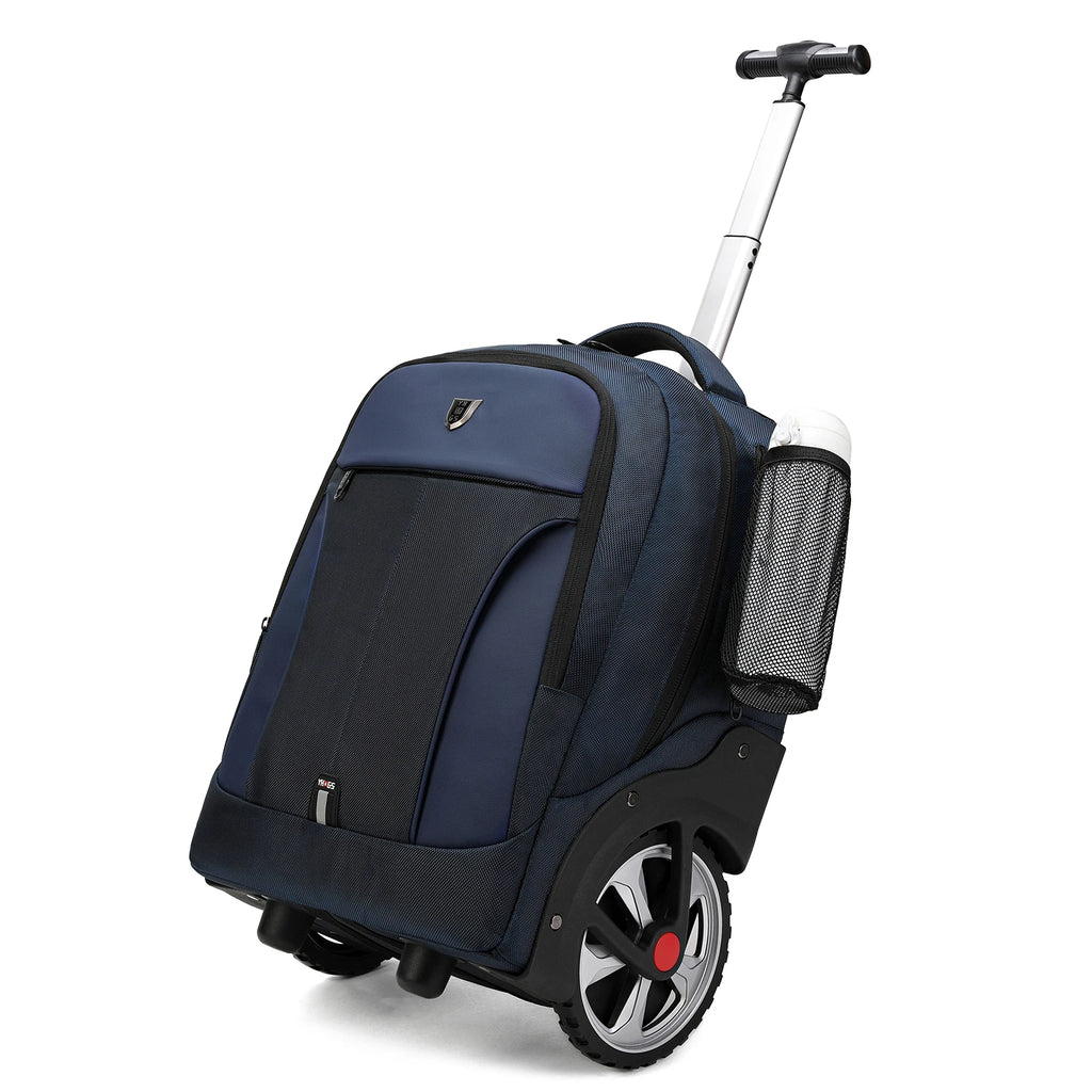 RUCYEN Rolling Luggage Backpack With Wheels Travel Suitcases Large Capacity Trolley Bags Multifinonal Backpack Laptop Bags
