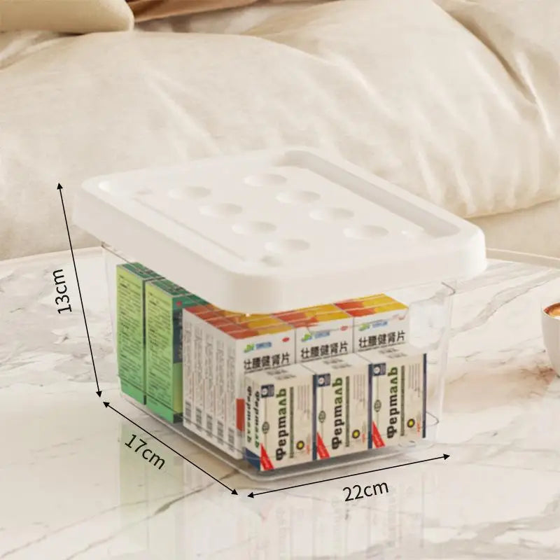 convenient1PC 3 Tier Foldable Medicine Organizer With Multiple Compartments Perfect For Home Daily Medication First Aid Storage
