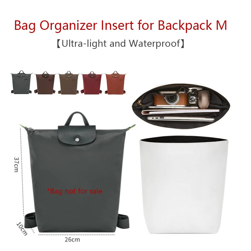 Bag Organizer Insert For Longchamp Backpack Waterproof Bag Insert Storage Lightweight Bag Support Dupont Paper Bag Accessories