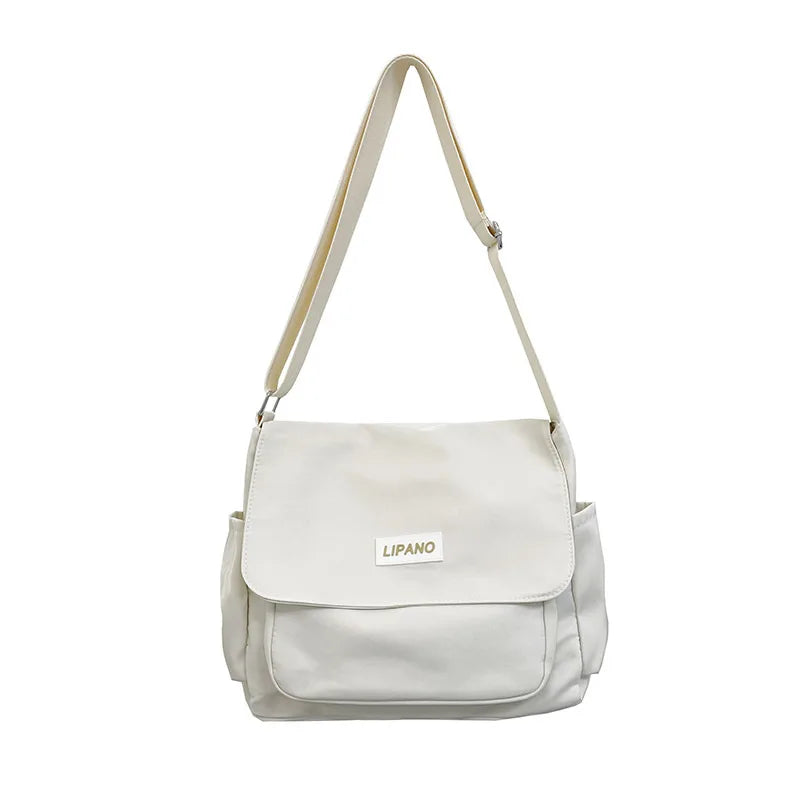 INS College Student School Crossbody Bags Nylon Casual Single Women Shoulder Bag Men's Japanese Retro Messenger Bag Satchels