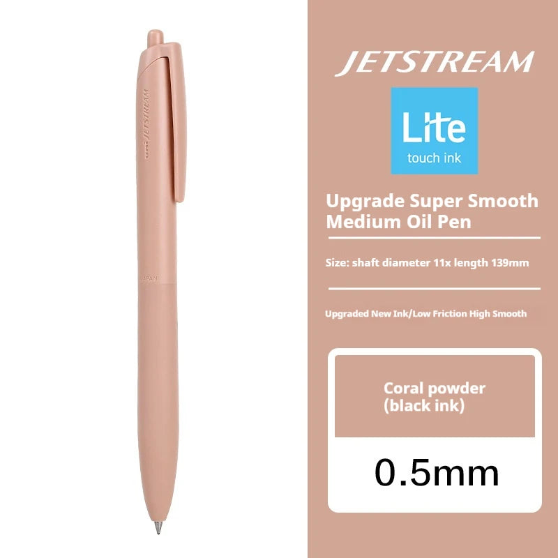 Uni Permanent Ballpoint Pen Jet Stream Anti-slip Cloudy Recycled Eco Shell Friction Super Smooth Ink Oil Pens Portable Supplies