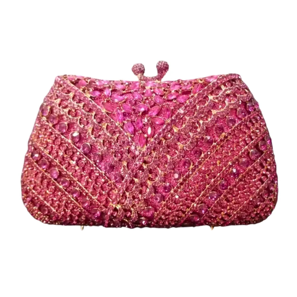 High Quality Luxury Y Lace Shape, Diamond Wedding Party, Tote Bag, Evening Bag, Crystal Clutch
