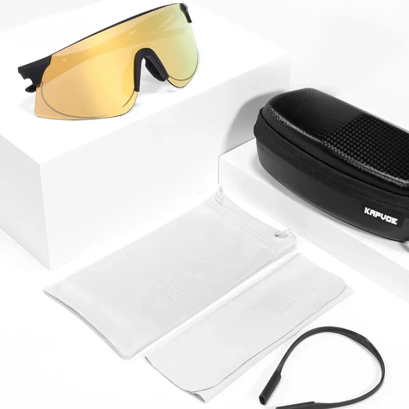 Kapvoe Photochromic Cycling Glasses Running Sunglasses MTB Riding Skating UV400 Fishing Goggles Man Woman Bike Hiking Eyewear