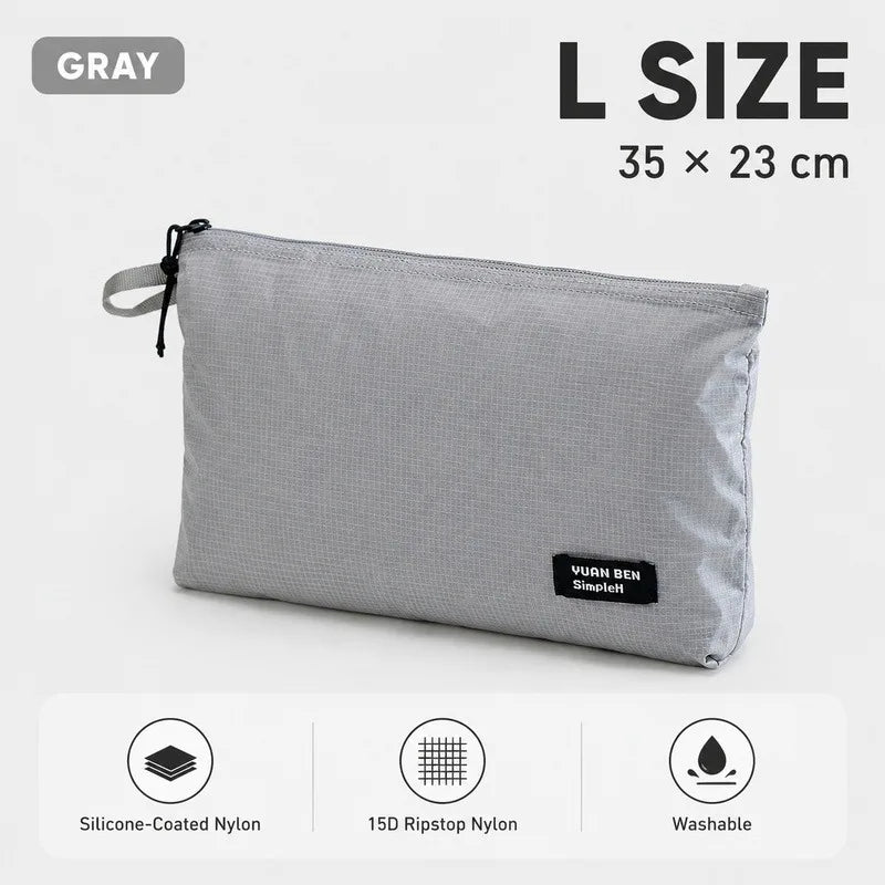 Ultralight Waterproof Travel Storage Bag Silicone Coated Nylon Organizer Pouch Clip On Camping Hiking Backpack Gear Packing Bag