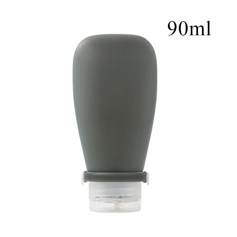 1/4pcs Portable Silicone Travel Bottle Cosmetic Storage Refillable Lotion Bottle Leakproof Shampoo Squeeze Tube Empty Bottle
