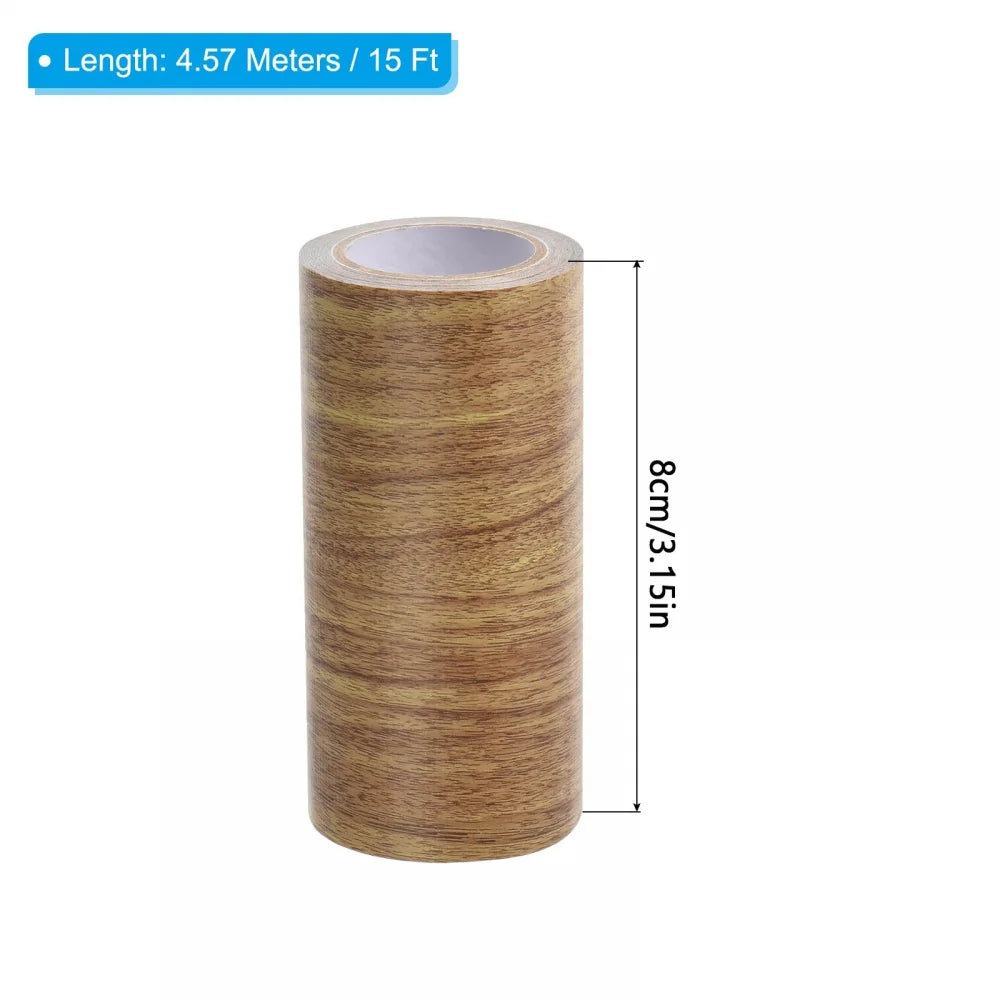 1 Roll DIY Wood Grain Repair Tape 8cmx4.5m, Self-Stick for Instant Furniture & Floor Renovation, Covers Scratches Easy ﻿