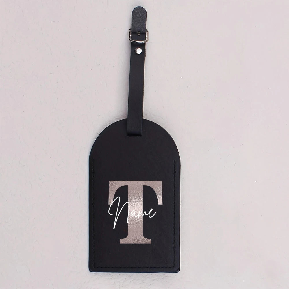 Personalised Monogram Luggage Tag PU Leather for Suitcase Baggage Handbag Tags Travel Bag Suitcase Label Tag Best Gift