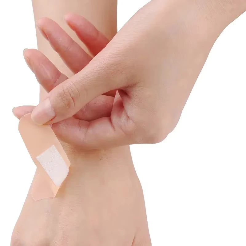 50/100Pcs Waterproof Breathable Cushion Adhesive Plaster Wound Hemostasis Sticker Band First Aid Medical Gauze Bandage band,aids