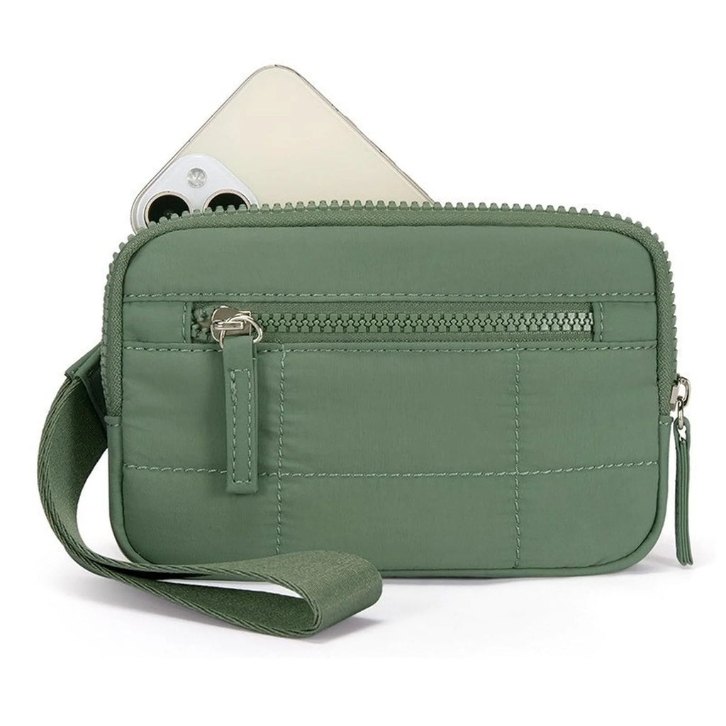 Fashion Quilted Crossbody Bag Travel Zipper Shoulder Bag Casual Multi Pocket Clutch Bag Stylish Lightweight Portable Women