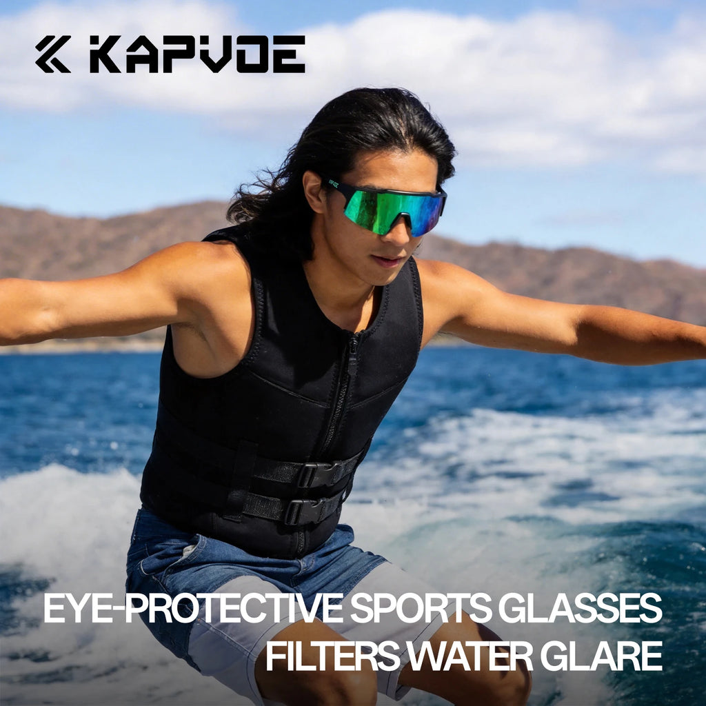 KAPVOE UV400 Polarized Anti-Glare Outdoor Sports Sunglasses Hiking Surfing Fishing and Casual Glasses Stylish Unisex Sunglasses