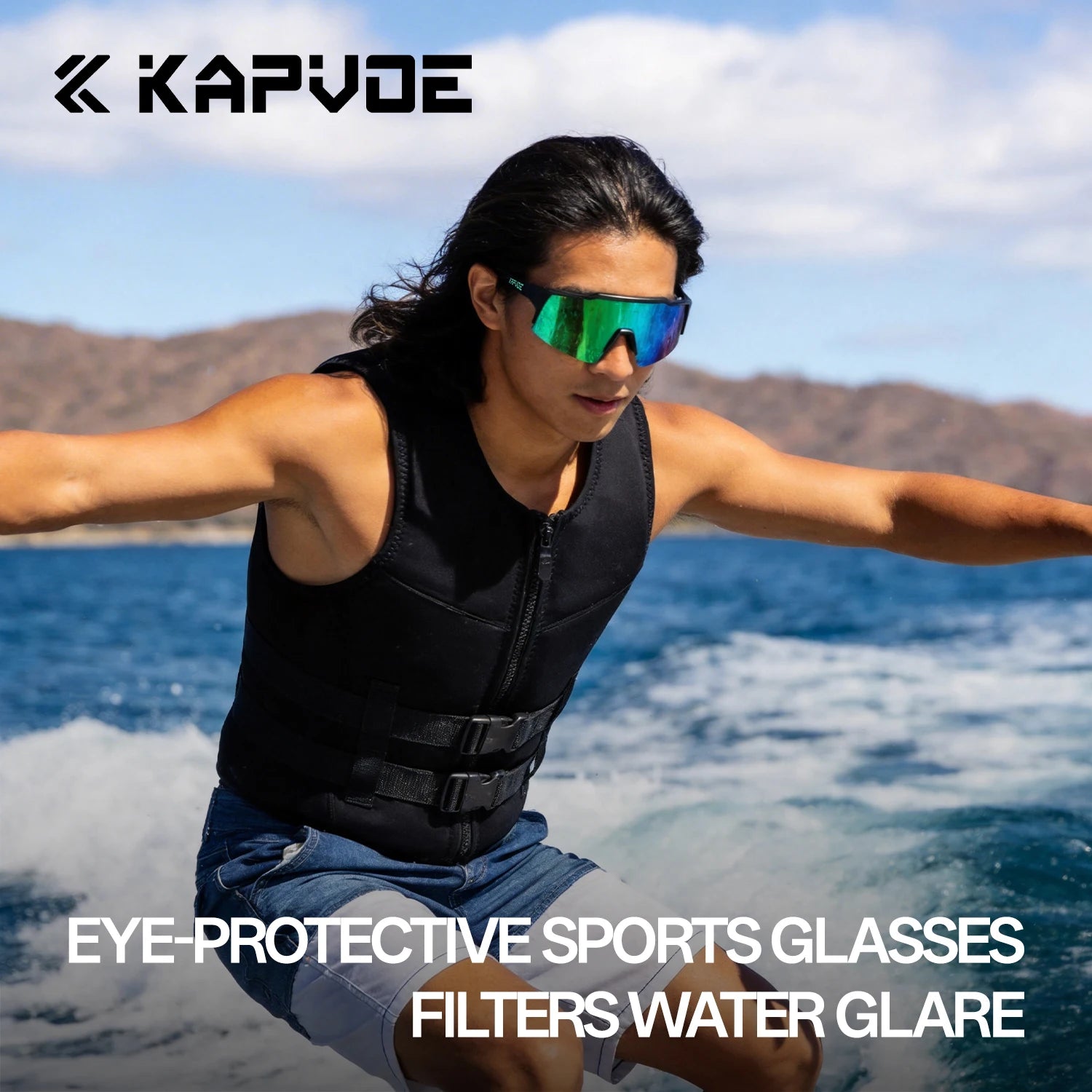 KAPVOE UV400 Polarized Anti-Glare Outdoor Sports Sunglasses Hiking Surfing Fishing and Casual Glasses Stylish Unisex Sunglasses