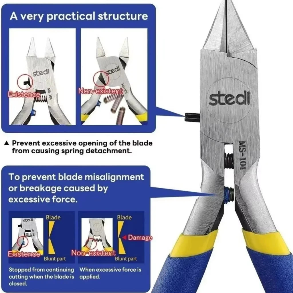 KUAIQU MS-104 Single Edged Model Pliers High Carbon Steel Precision Thin Blade Plier For Toy Assembly Craft DIY Accessories