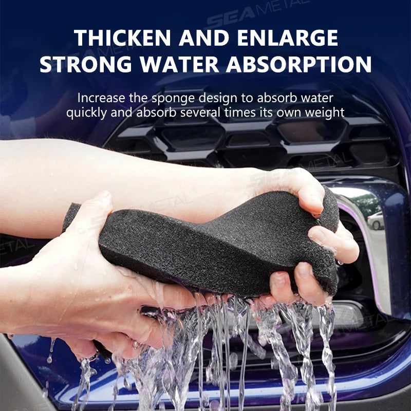 SEAMETAL Car Wash Sponge Large Soft Foam Super Absorbent Sponge Easy Grip Non Scratch Dust Remover for Car Home Cleaning Tools