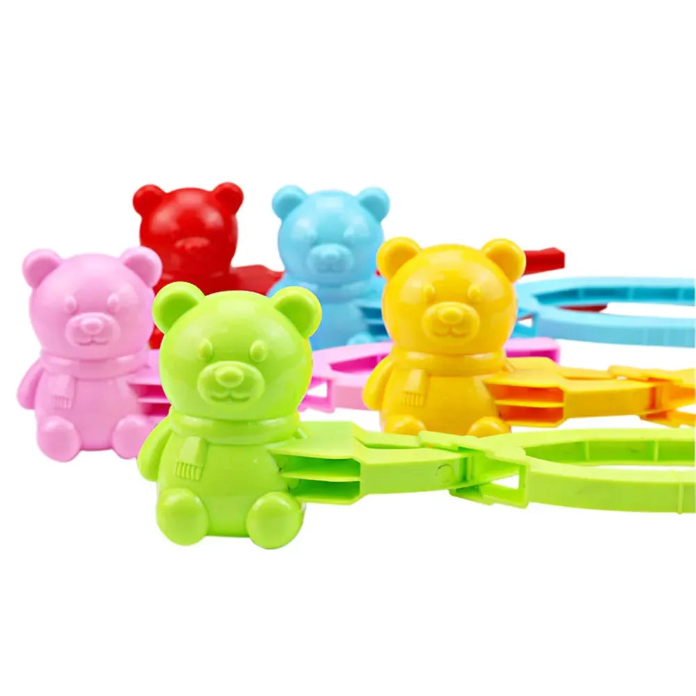 Cute Duck Shaped Rice Mold Maker Clip Children Outdoor Plastic Winter Snow Sand Mold Tool for Snowball Fight Outdoor Fun Sports