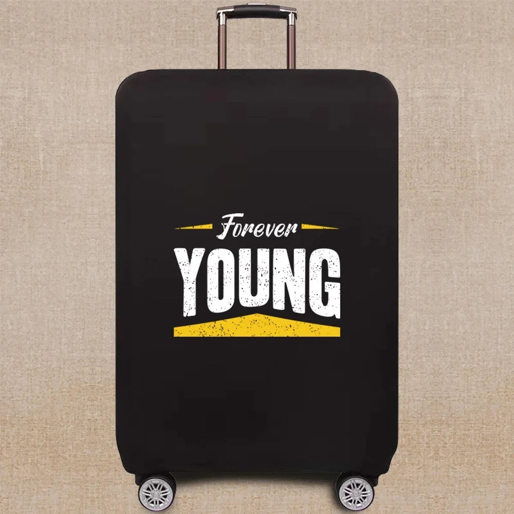 Travel Accessories Luggage Case Suitcase Dust Protective Cover 18-28 Inch Phrase Pattern Series Trolley Case Elastic Cover