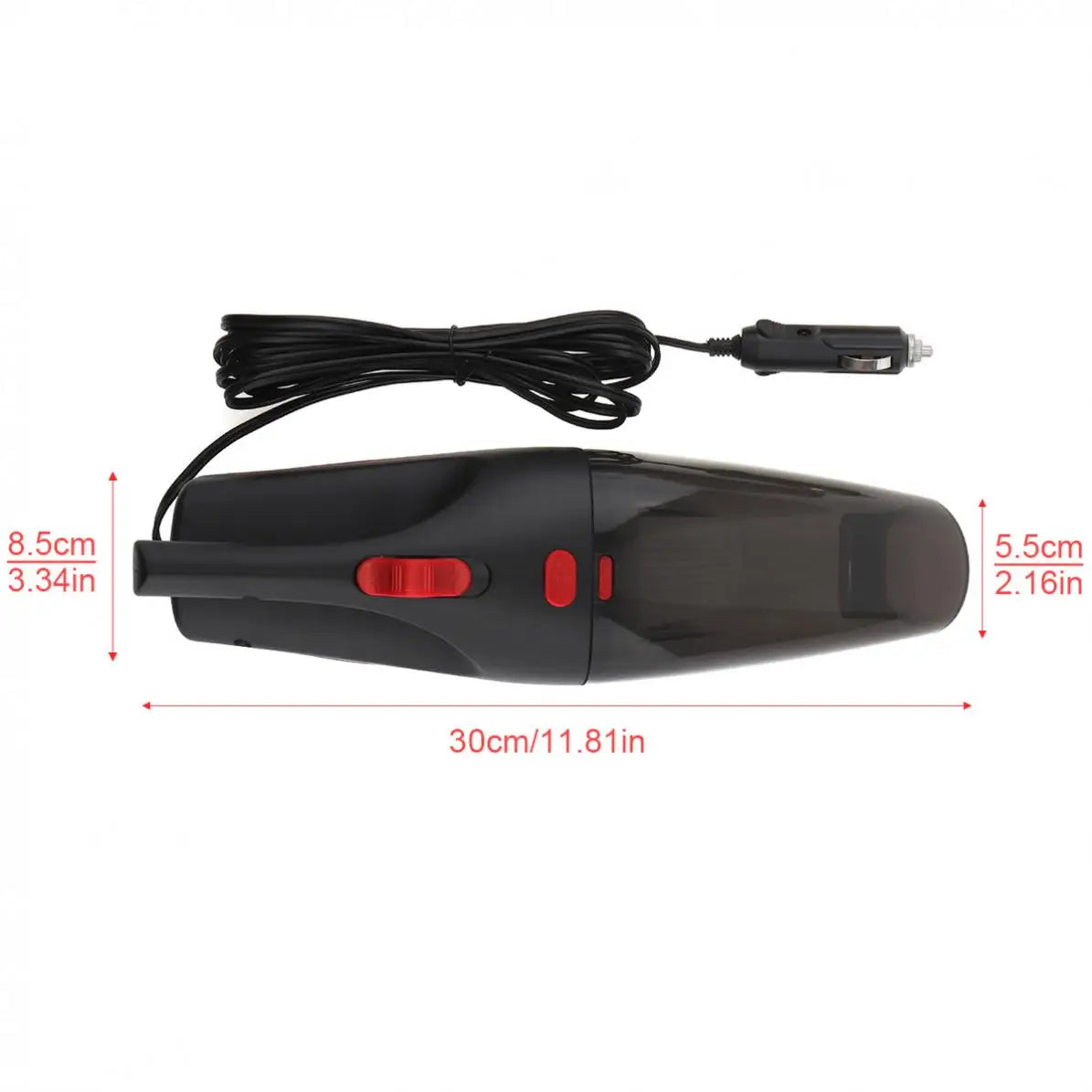 12V 5M 120W Car Vacuum Cleaner Wet Dry Portable Handheld Dual Use Mini Auto Vacuum Cleaner with Washable HEPA Filter LED Light