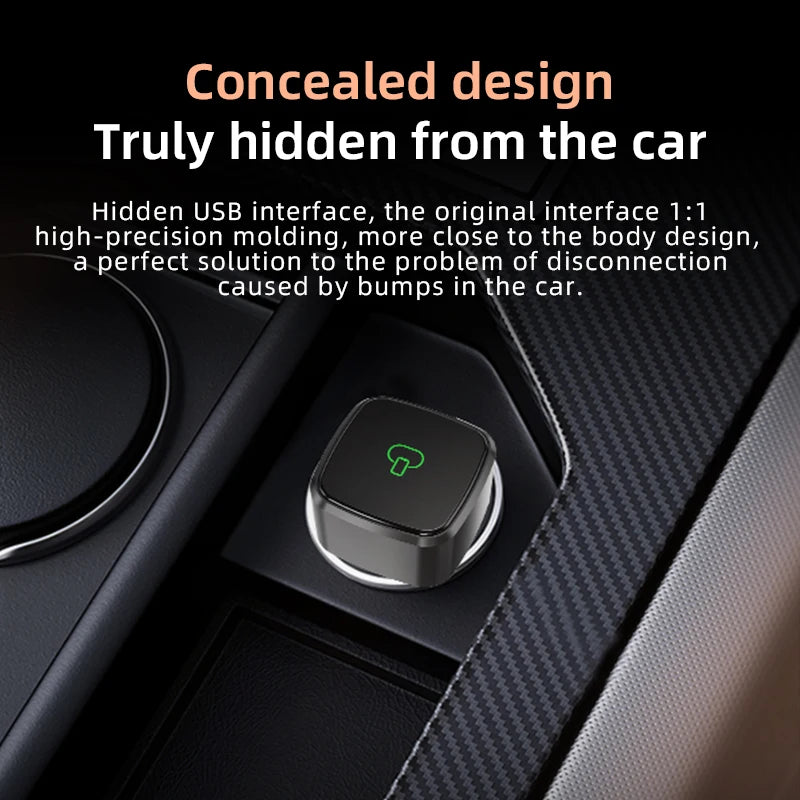 2in1 Mini Wired to Wireless CarPlay Adapter Android Auto Dongle WiFi USB Plug&Play Auto Connect for Audi Porsche Mercedes Kia