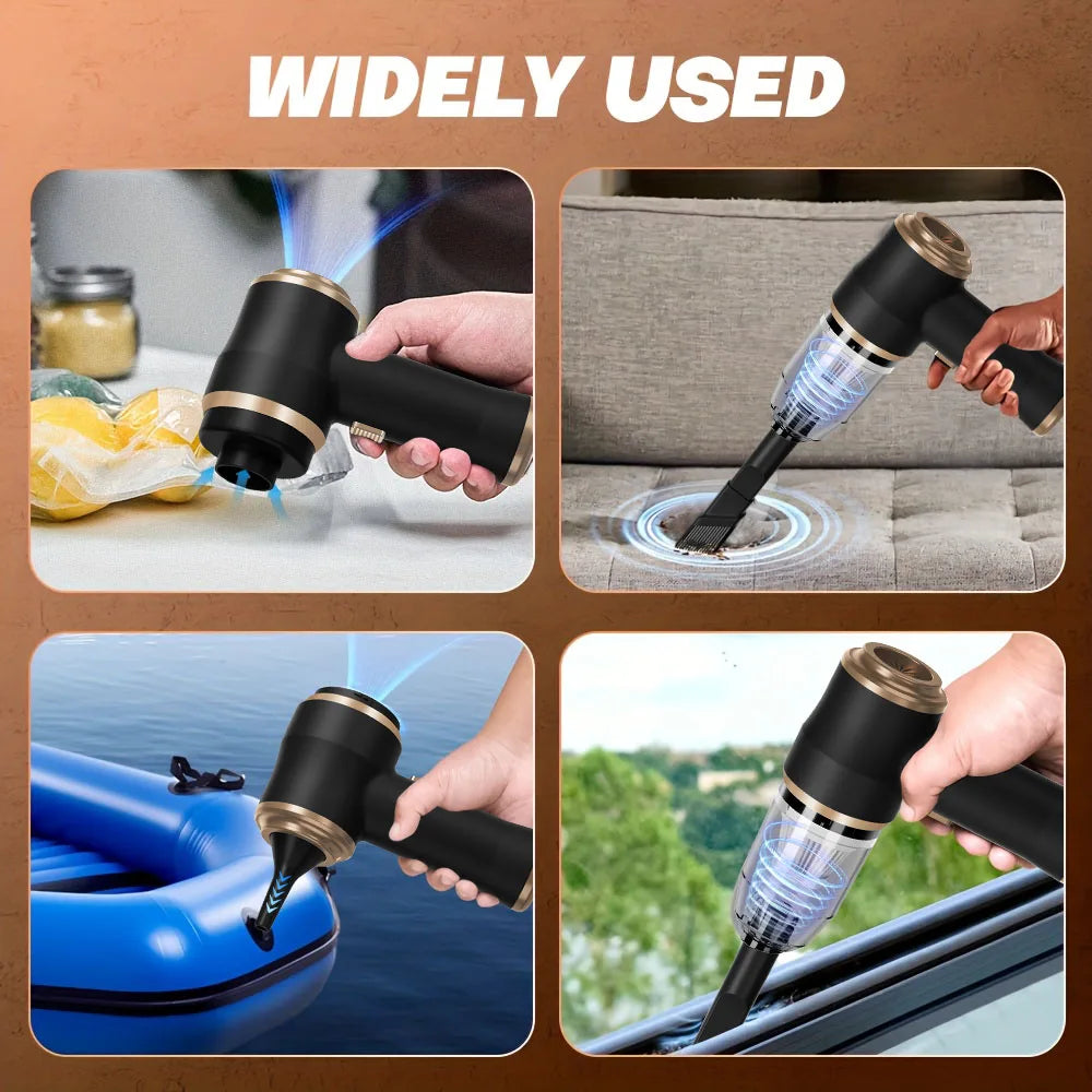 Portable Cordless Car Vacuum Cleaner, Home Appliance, Suitable for Cars, Bedrooms, Carpets, Pet Hair, High-Power Device