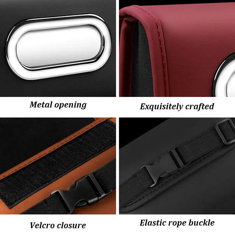 Nappa Leather Car Tissue Bag Backrest Hanging Paper Case For BYD Fang Cheng Bao Leopard 5 Denza B5 2024  Armrest Box Accessories