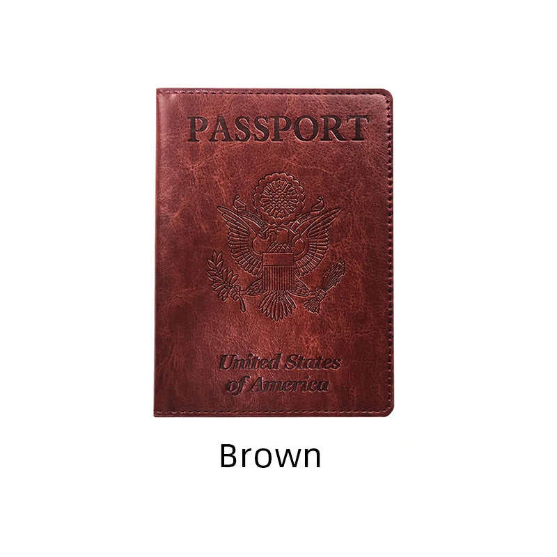 Travel Passport Cover Card Protector Women Men Embossing Travel ID&Document Passport Holder Business PU Leather Wallet Case NEW