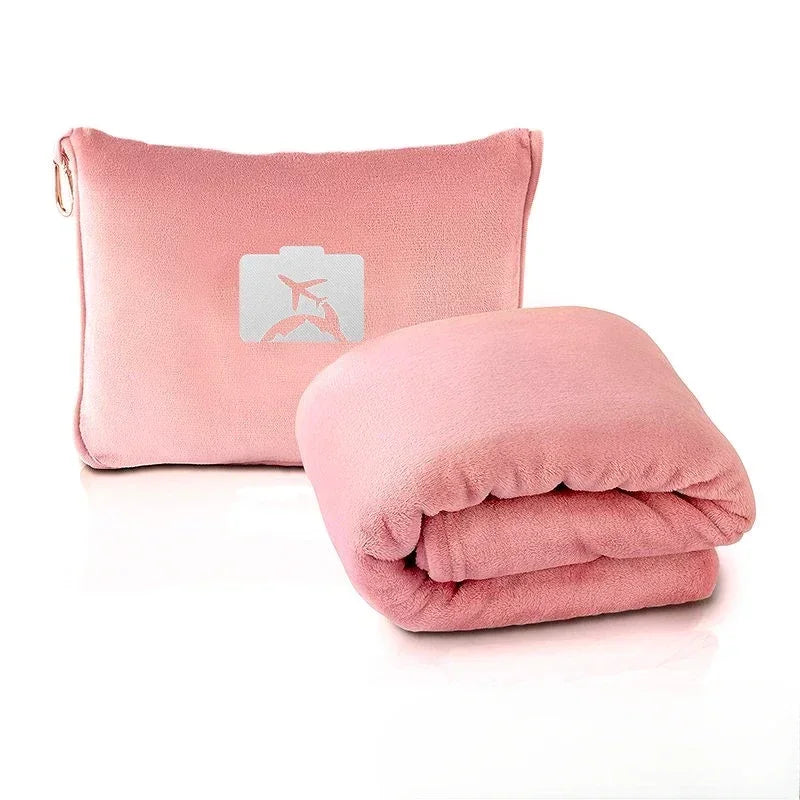 Travel Blanket Cuddle Pillow  2 in 1 Travel Pillow and Blanket Set for Airplanes Fluffy Plush Soft Comfy Thick Lightweight