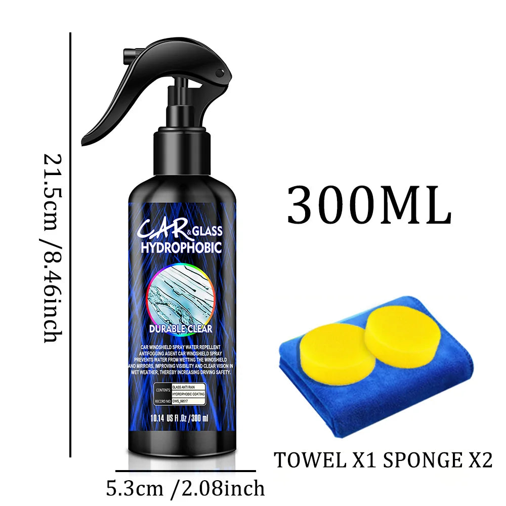 Cars Glass Anti-Rain Spray Auto Water Repellent Coating Agent Waterproof Rainproof Anti-fog Glass Cleaner Auto Windshield Clear