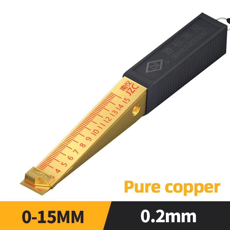Taper Wedge Feeler Gauge 0.2/0.5mm Crack Flatness Layout Insert Inspection Flatness Measuring Tool for House Engineering 1-15mm