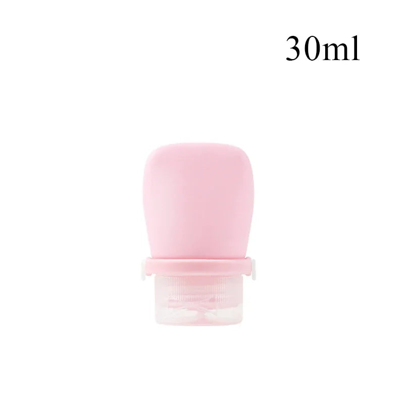 1/4pcs Portable Silicone Travel Bottle Cosmetic Storage Refillable Lotion Bottle Leakproof Shampoo Squeeze Tube Empty Bottle