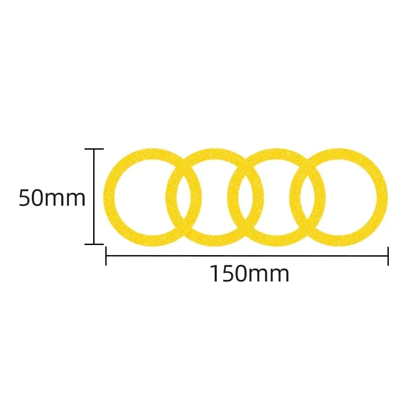 4-ring badge car stickers for A3 A4 B8 8P 8V B6 A5 A6 C7 Q5 B9 B7 C6 A1 Q7 Q3 TT car window trunk decoration stickers