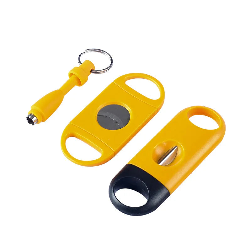 Cigar Cutter Cigar Set Pocket V-Cut Sharp Cigar Scissors Guillotine Portable Travel Cigar Cutting Round Punch Accessories