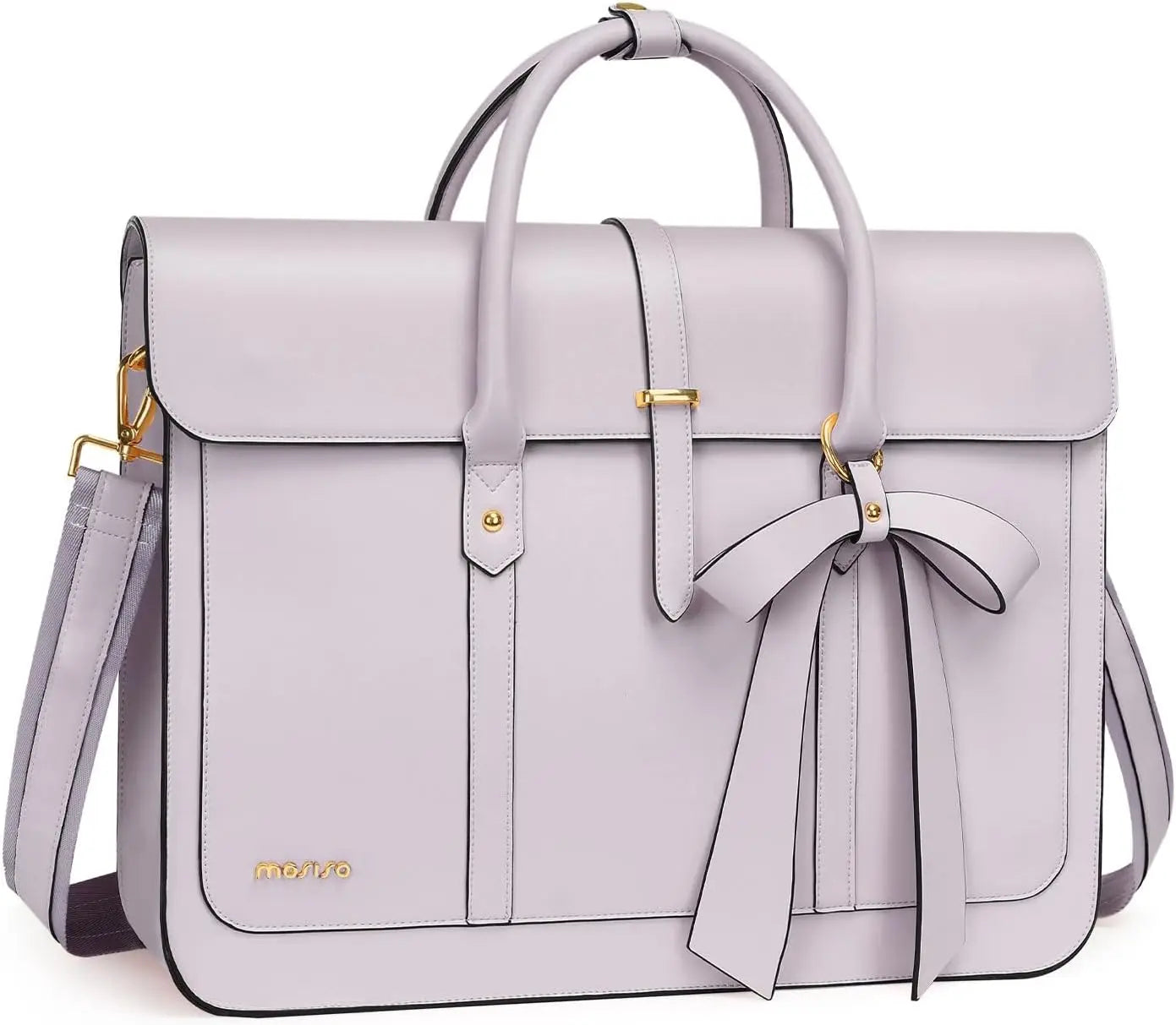 MOSISO Women's Tote Bag for MacBook 13 14 15 16 17.3 inch Notebook PU Leather Laptop Shoulder Bag Backpack Handbag Dual-purpose