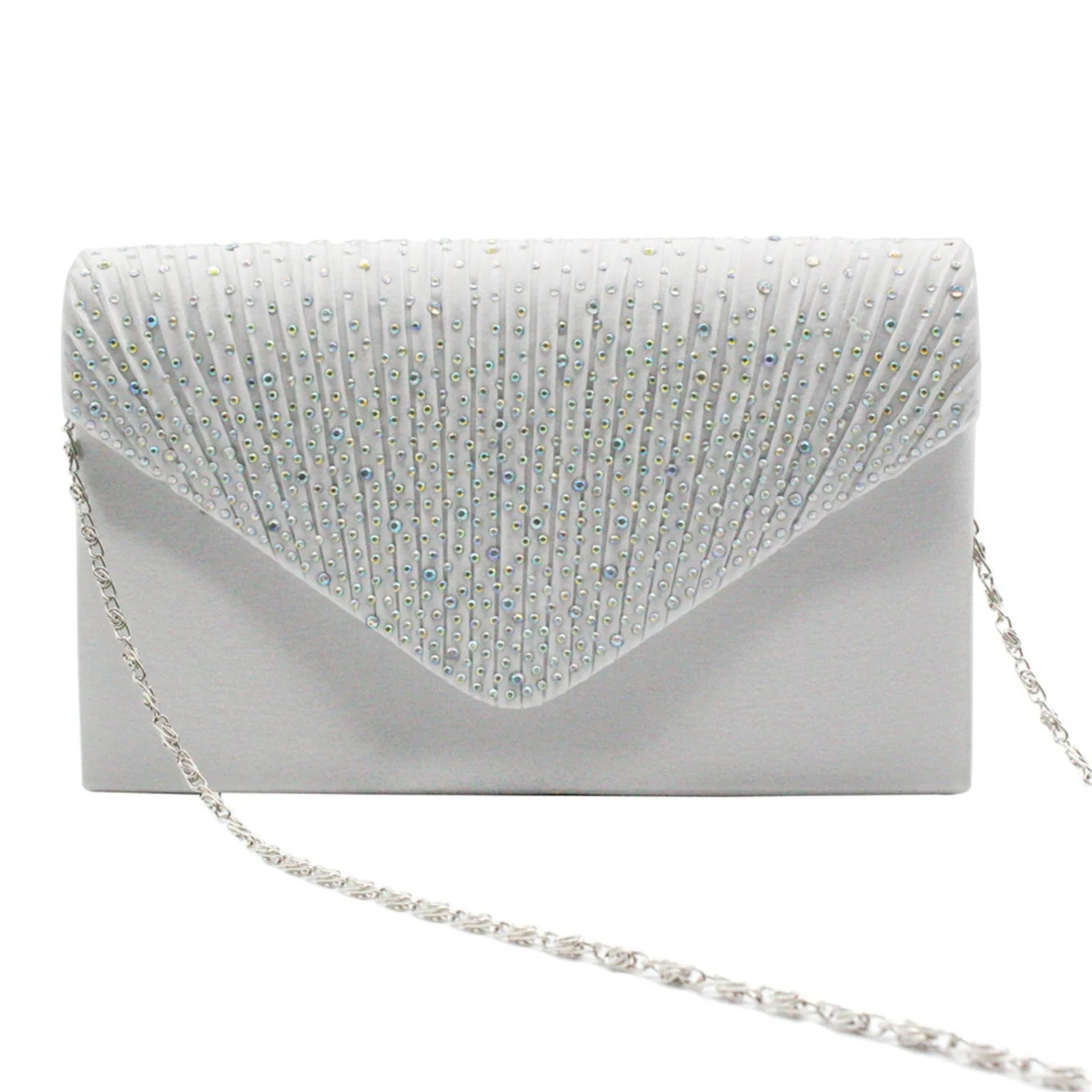 Women's Fashion Elegant Ribbon Diamond Clutch Evening Prom Handbag Light Luxury Single Room Bag For Party Wedding Nightclub
