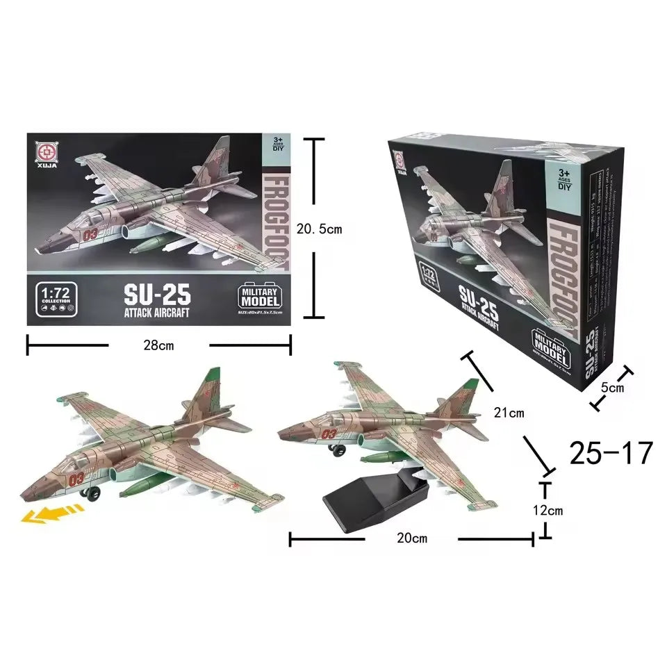 New Military Series Building Blocks Creative Multi-Purpose Fighter SU-25 F18 J35 ABS Aircraft F14 Model Toys For Boy Xmas Gift