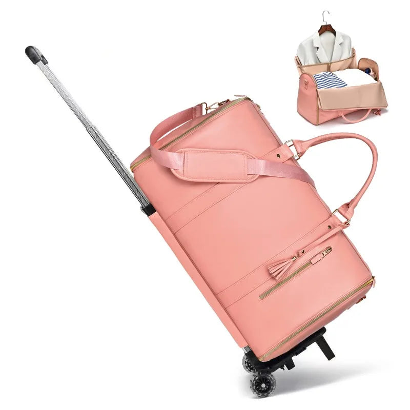 New Large Travel Foldable Handbag for Women - Multi-functional Suitcase, Overnight Packing Bag