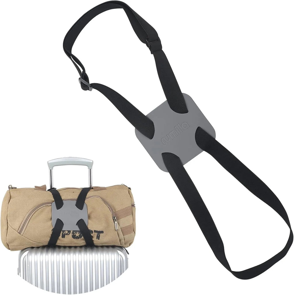 Luggage Straps Bag Bungee，Luggage Straps Suitcase Adjustable Belt，Add a Bag Easy to Travel Suitcase Elastic Strap Belt – (Black)