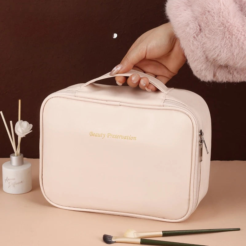 Partition Makeup Bag Organizing Large Capacity Storage Bag Hand-held Travel Makeup Toothbrush Dental Utensils Toiletries Bag