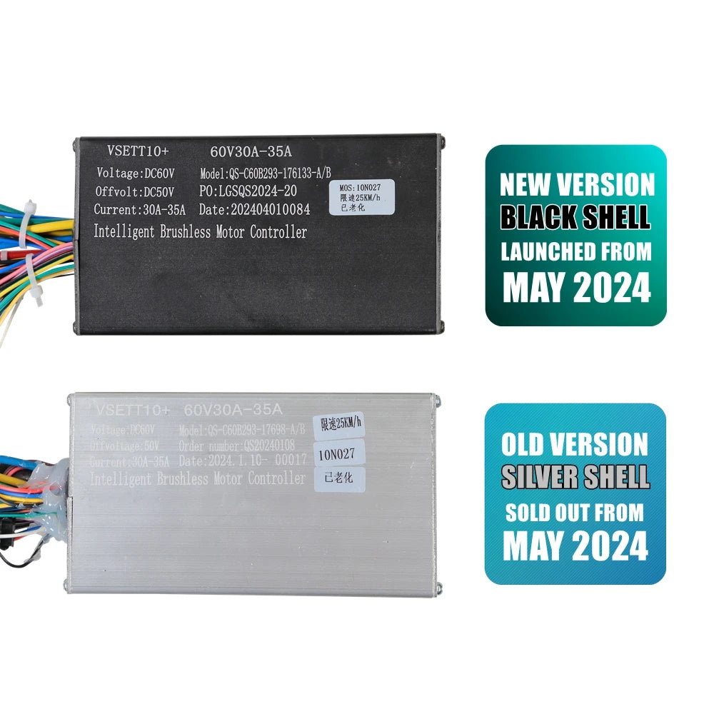Original VSETT 10+ Intelligent Brushless Controller Only for VSETT 10+ Electric Scooter Integrated 2 in 1 with Hall of Sine Wave
