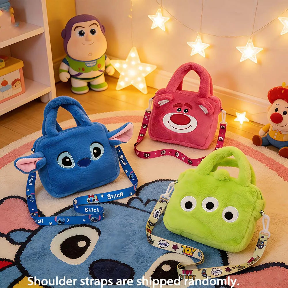 1pc Disney Stitch, Strawberry Bear Crossbody Bag, Cute Portable Shoulder Bag, Handbag Commuter Bag