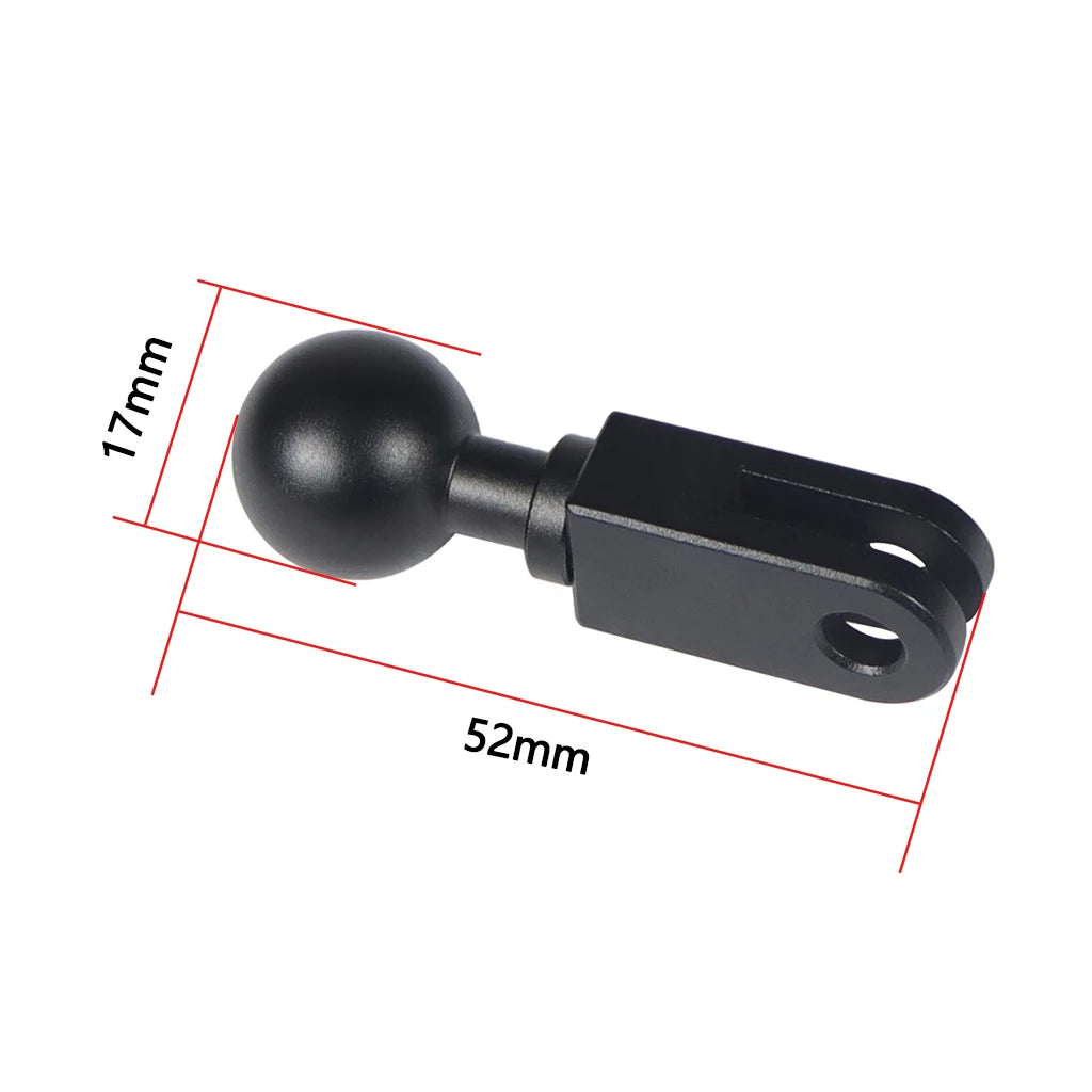 13mm/15mm/17mm/20mm Ball Head Adapter Clip Mount for Gopro Hero 11 10 9 Action Camera Car Auto Mounting Bracket Recorder Sucker
