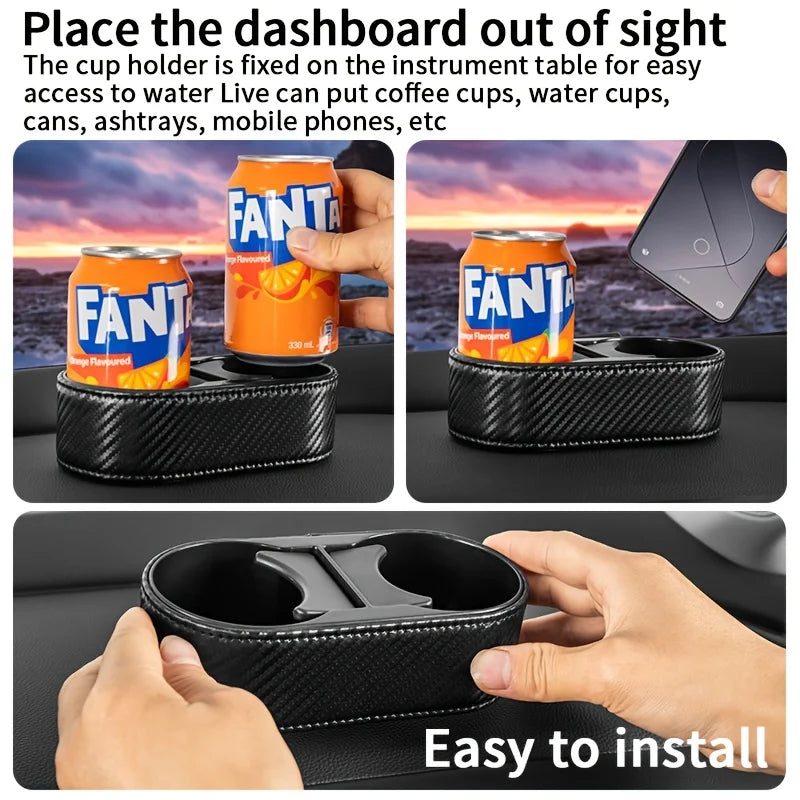 1 pc Car Cup Holder, Multifunctional Car Dashboard Storage Box, Extra Large, Thick, and Durable
