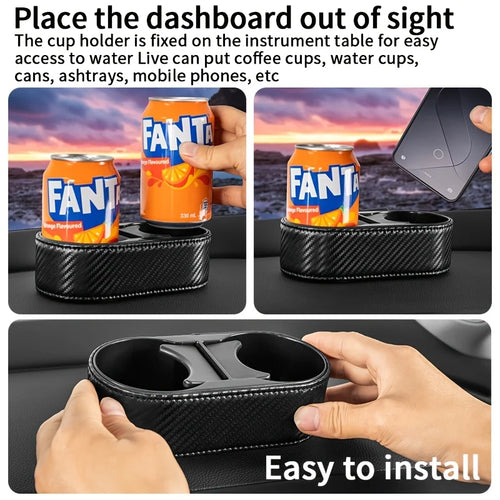 1 pc Car Cup Holder, Multifunctional Car Dashboard Storage Box, Extra Large, Thick, and Durable