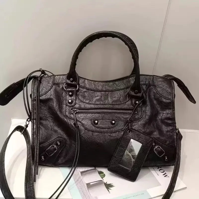 New Handbags European 2026 Tendency Fashion Motorcycle Women Bag Textured Niche Design Stylish Shoulder Crossbody Bag for Women