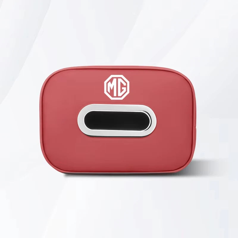 Leather Car Tissue Bag Back Seat Sun Visor Armrest Tissue Box Compatible MG ZS GS MG3 MG5 MG6 MG7 GT Cyberster