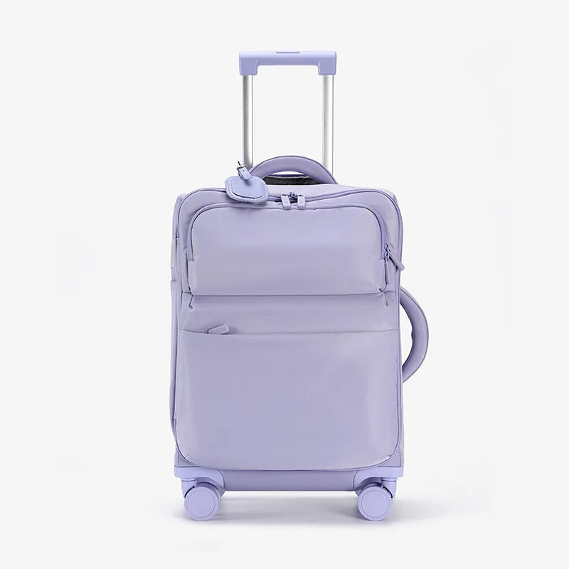 Luggage trolley case, women's 2025 new boarding box, 20 inch ultra light cloth luggage, password travel box, universal wheel