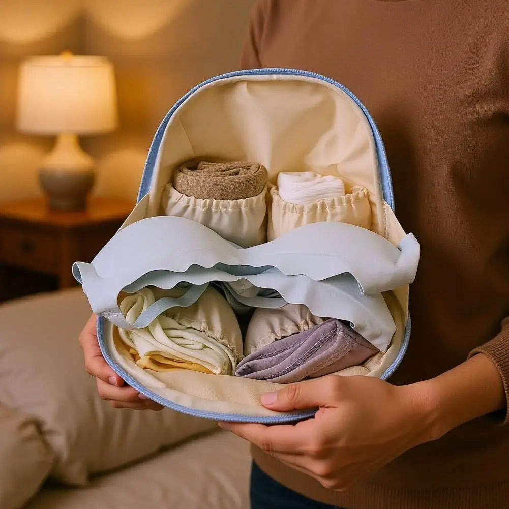 Portable Sock Organizing Bag Three-in-One Close-Fitting Travel Storage for Underwear Clothing Essential Artifacts Compact Organi