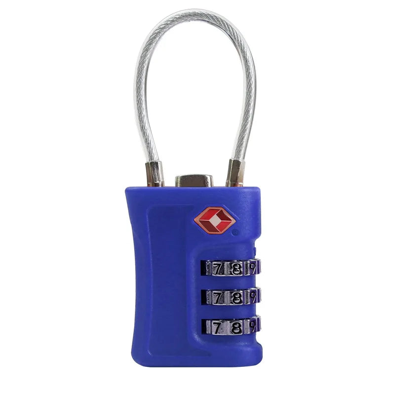 TSA Customs Lock 3 Digits Travel Password Changeable Lock Digital Lock Zinc Alloy Suitcase Luggage Anti-theft Lock for Airplane