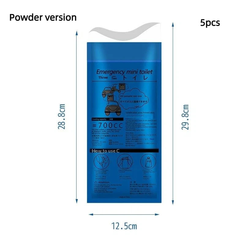 5Pcs Emergency Disposable Pee Bag For Men Women Instant Absorbent Leakproof Travel Urinal Bags For Car Hiking Outdoor Use