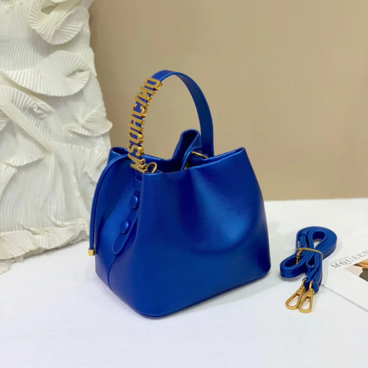 2026 New Women's Solid Color Single Shoulder Handbag Famous Luxury Designer Metal Buckle Large Capacity Diaper Bag