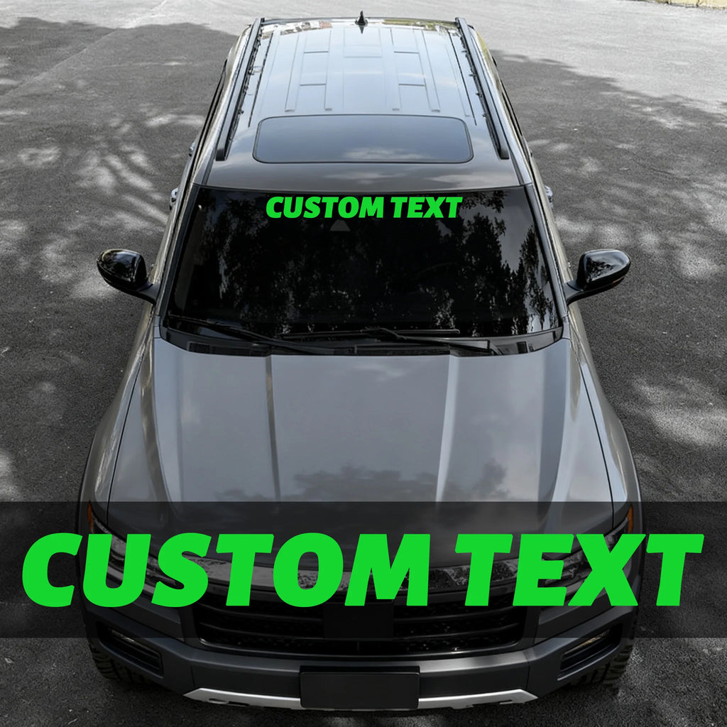 1PC Custom Only Text Car Stickers Front Banner Windshield Waterproof Personalized DIY Vehicle Boat Self-Adhesive Vinyl Decals
